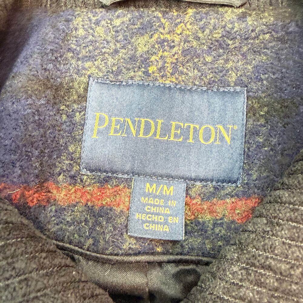 Pendleton Women's Wool Blend Barn Coat Royal Blue Plaid Size M NWT Classic Cozy - Picture 8 of 10